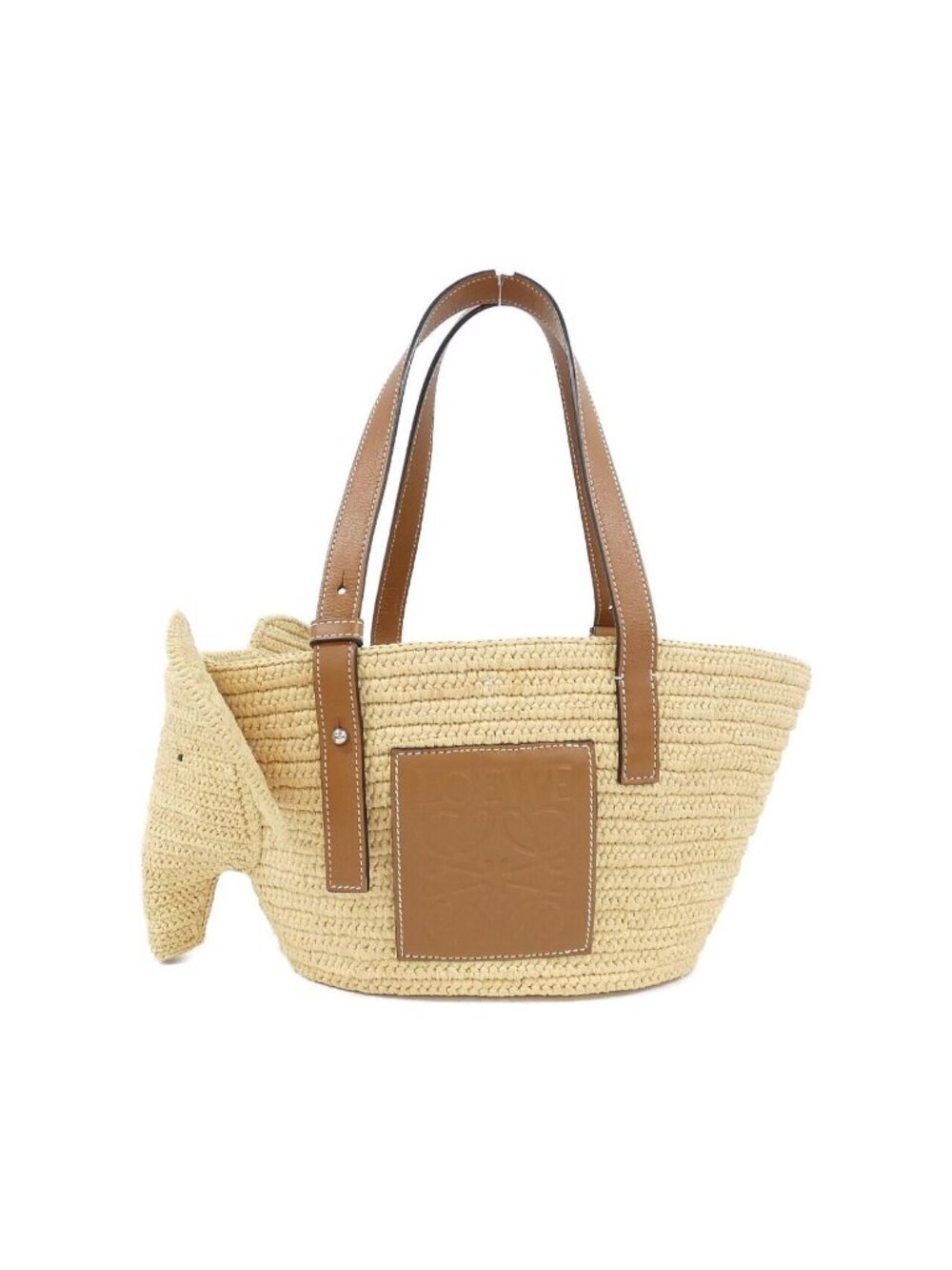 Loewe Animales Elephant Basket Small Bag